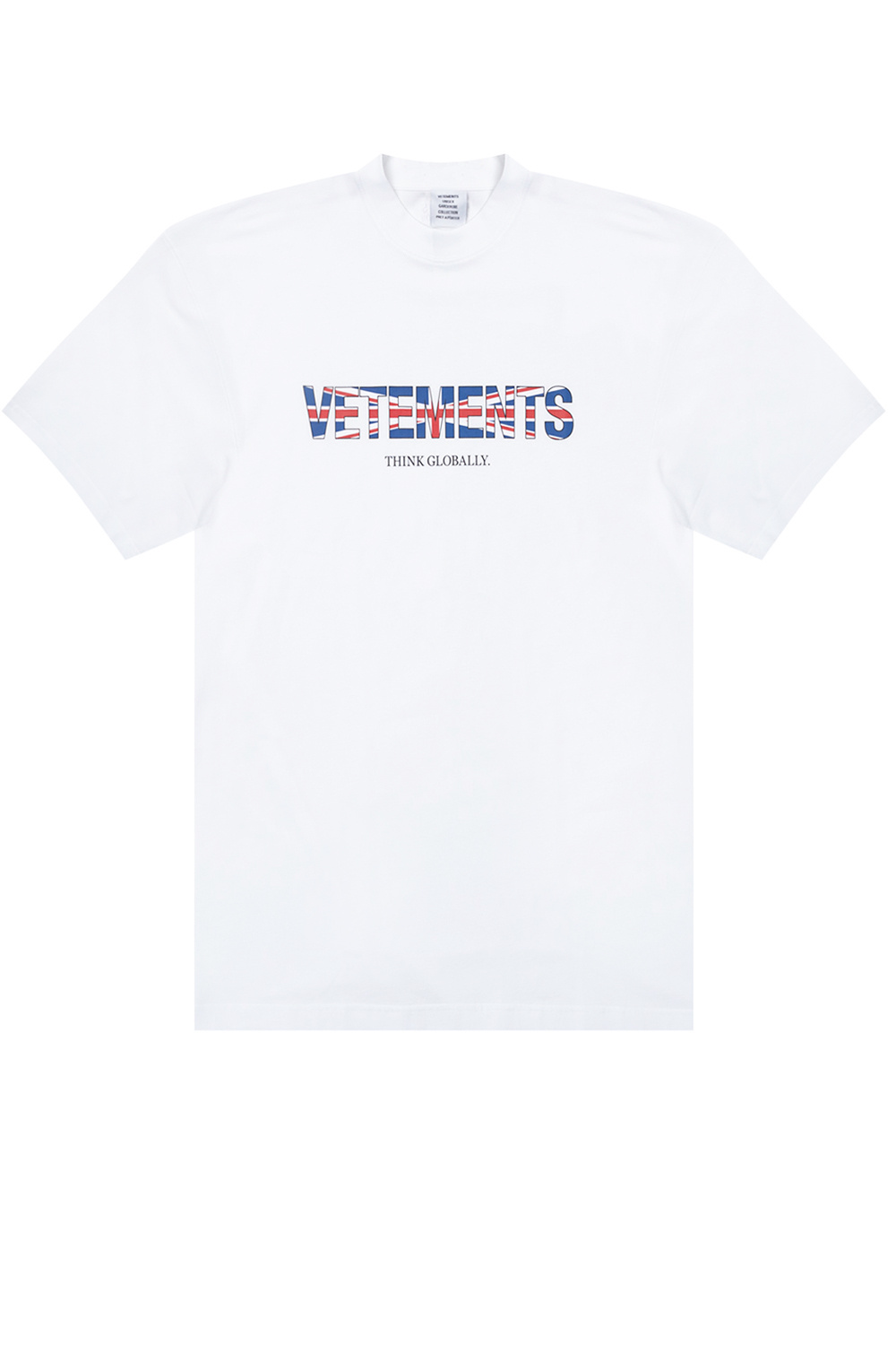 White T - shirt with logo VETEMENTS - Jigsaw Blue Relaxed Jacket